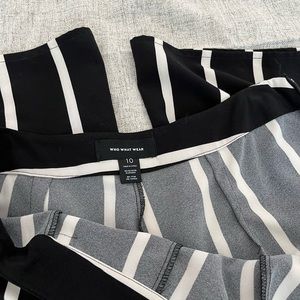 Who What Wear Black and Gray Striped Women's Pants